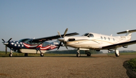 Aircraft for private flights to NASCAR races, golf, hunting, and other destinations